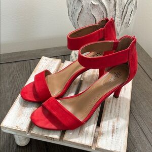 Style & Co. Vibrant Red Suede Heels